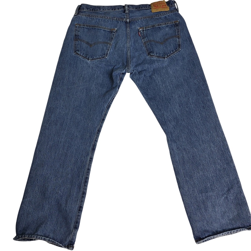 Levis 501 Original Fit Mens Jeans 36x30 (28 Inseam) Med Wash Blue Straight Leg